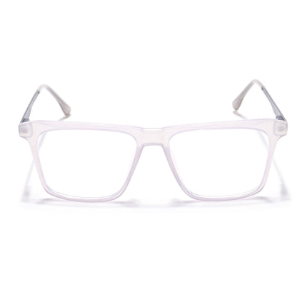 Eyejack Essentials Transparent Grey Square Eyeglasses for Men & Women (B09FCL1434-C5)