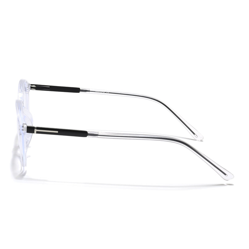 Eyejack Essentials Transparent Round Eyeglasses for Men & Women (B10FCL1439-C3)