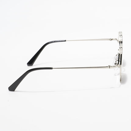 Quasar | Black Silver Round Sunglasses - MG3504