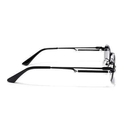 Bob | Black Oval Sunglasses | Black Lens - MG5184)