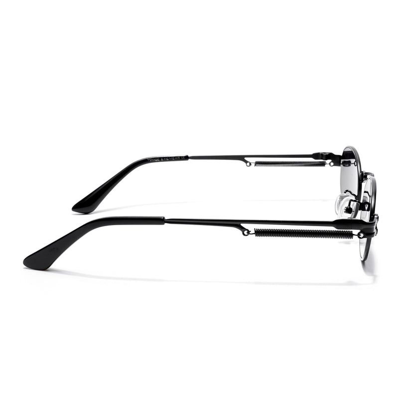 Bob | Black Oval Sunglasses | Black Lens - MG5184)