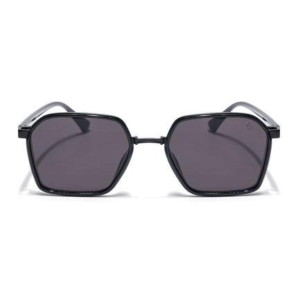 Eyejack Black Square Sunglasses for Men & Women (B80745CL836)