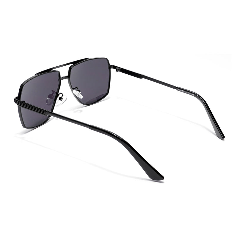 Aviator Sunglasses (Black Lens | Black Frame  - MG5200)