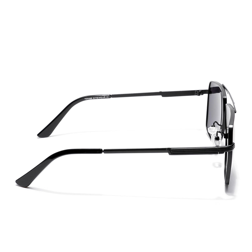 Aviator Sunglasses (Black Lens | Black Frame  - MG5200)