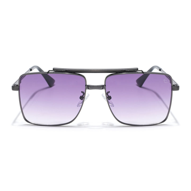 Eyejack Grey Square Sunglasses for Men & Women (B80787CL866)