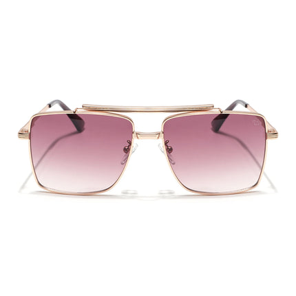 Eyejack Golden Square Sunglasses for Men & Women (B80787CL868)