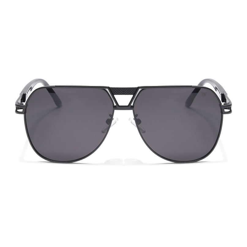 Aviator Sunglasses (Black Lens | Black Frame  - MG5203)