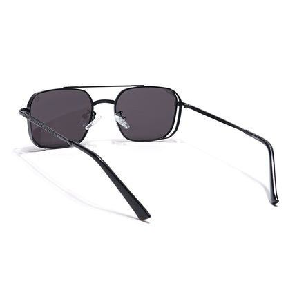 Eyejack Black Square Sunglasses for Men & Women (B8528CL879)