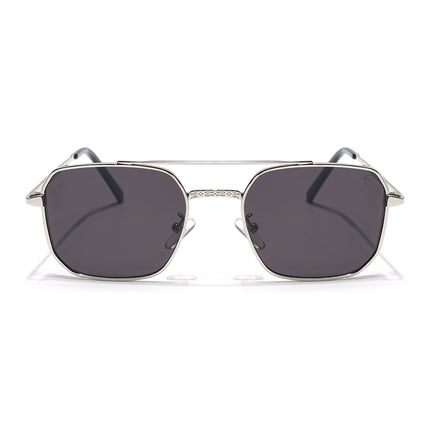 Eyejack Silver Square Sunglasses for Men & Women (B8528CL880)