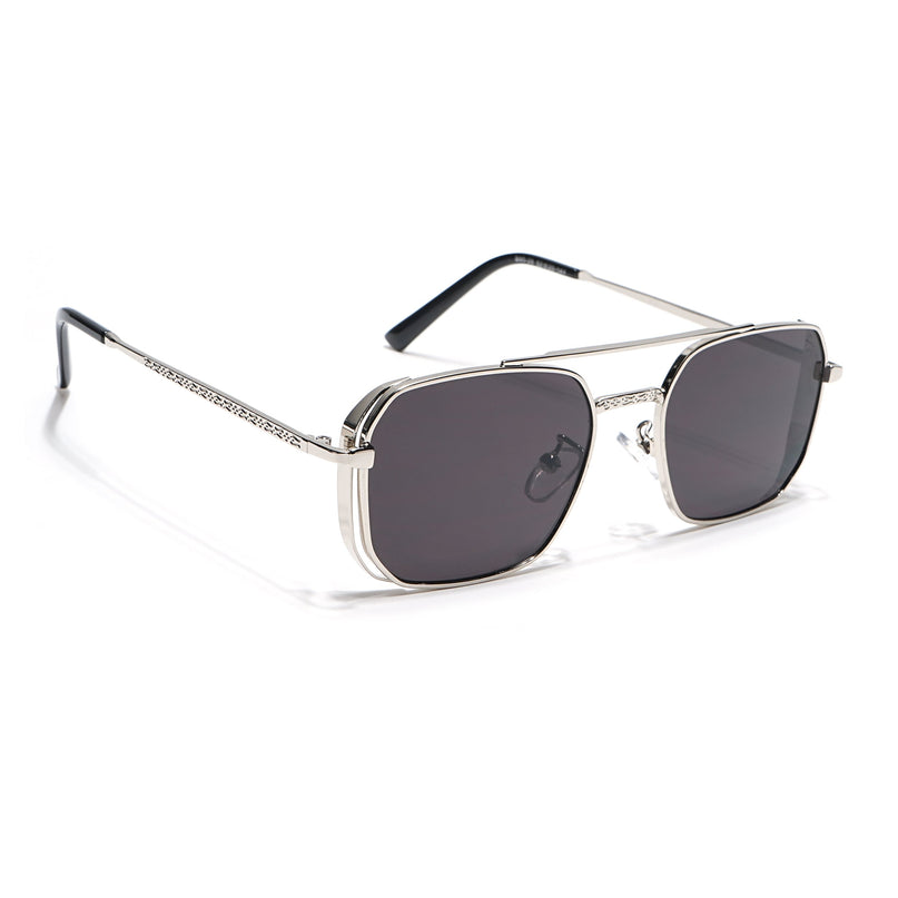 Eyejack Silver Square Sunglasses for Men & Women (B8528CL880)