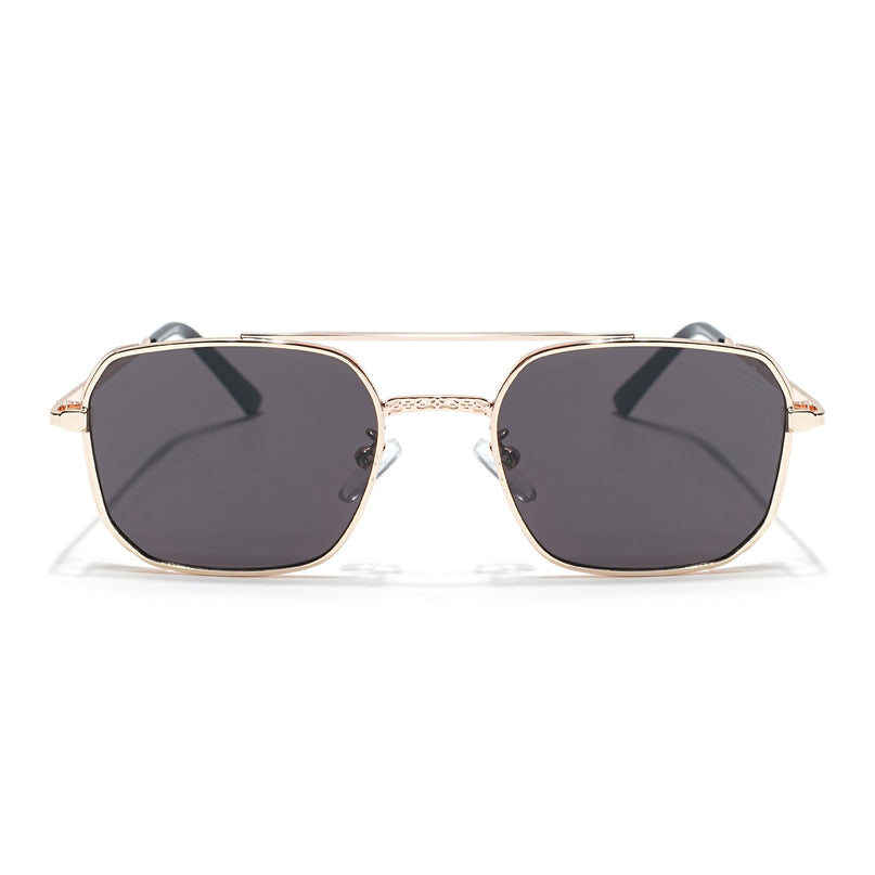 Eyejack Golden Square Sunglasses for Men & Women (B8528CL881)