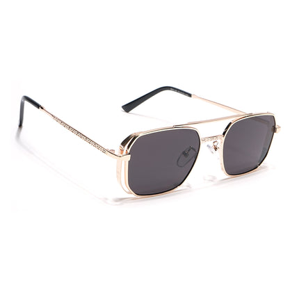 Eyejack Golden Square Sunglasses for Men & Women (B8528CL881)