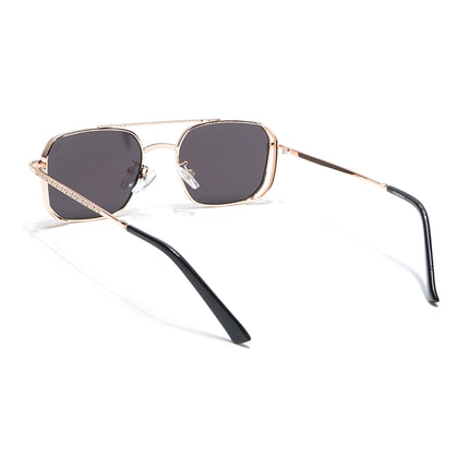 Eyejack Golden Square Sunglasses for Men & Women (B8528CL881)