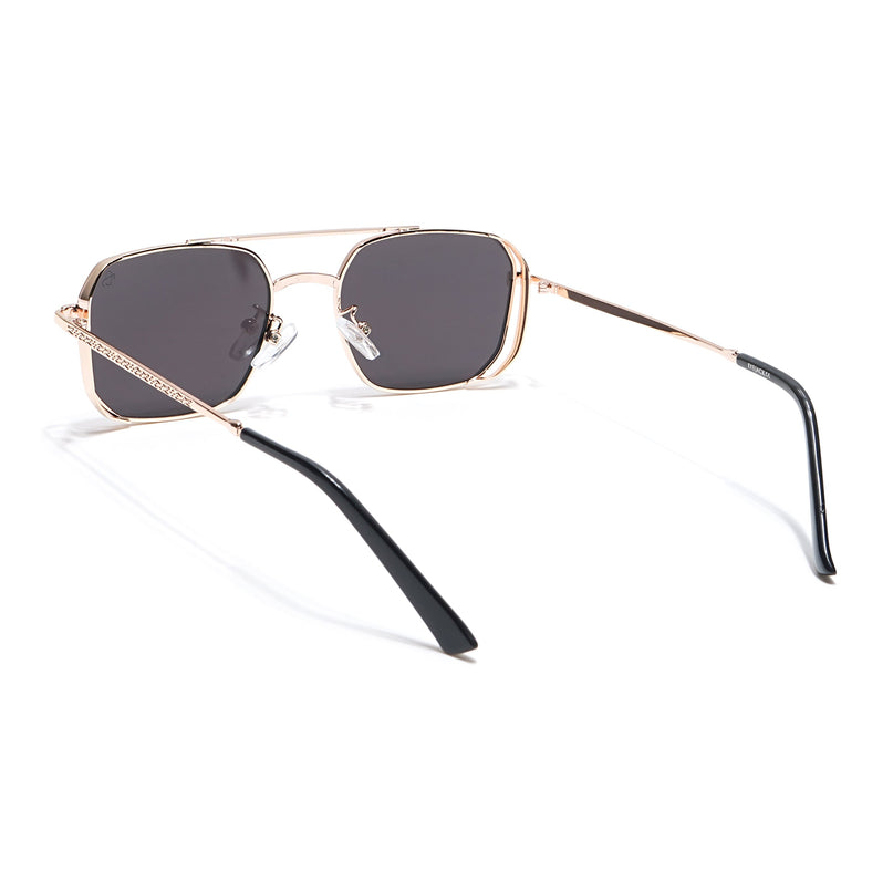 Eyejack Golden Square Sunglasses for Men & Women (B8528CL881)