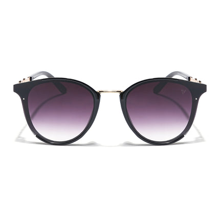 Vista | Cateye Sunglasses (Grey & Clear Lens | Black Frame - MG3187)