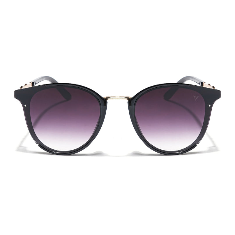 Vista | Cateye Sunglasses (Grey & Clear Lens | Black Frame - MG3187)