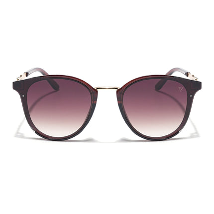 Vista | Cateye Sunglasses (Brown & Clear Lens | Dark Brown Frame - MG3188)