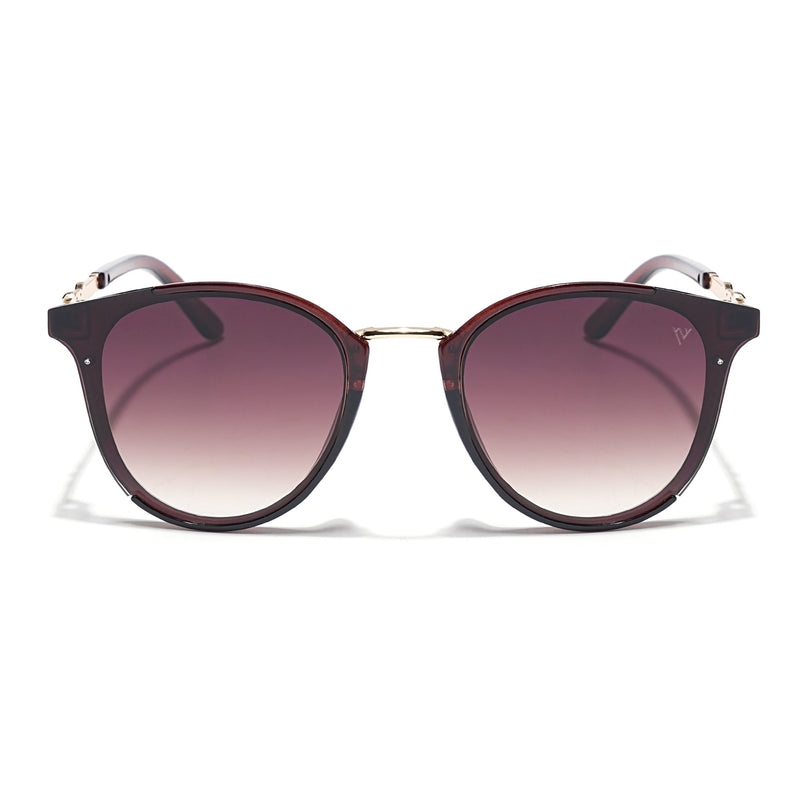 Vista | Cateye Sunglasses (Brown & Clear Lens | Dark Brown Frame - MG3188)