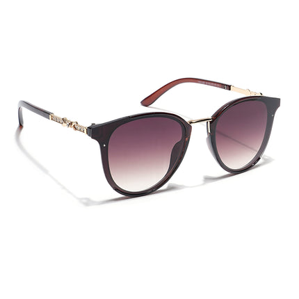 Vista | Cateye Sunglasses (Brown & Clear Lens | Dark Brown Frame - MG3188)