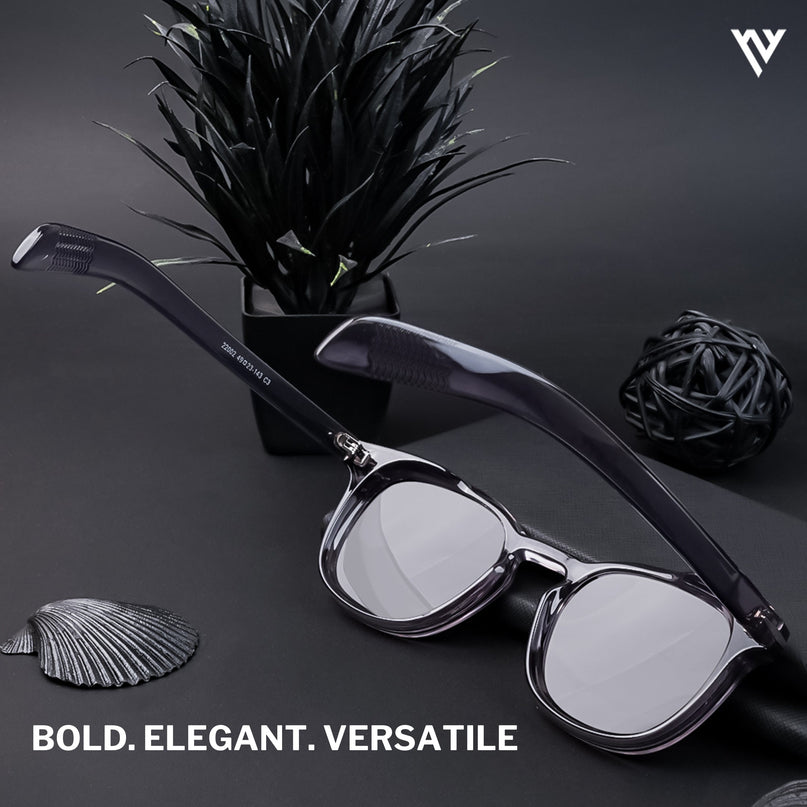 Galactic Glam | Grey Wayfarer Polarized Sunglasses - PMG4191