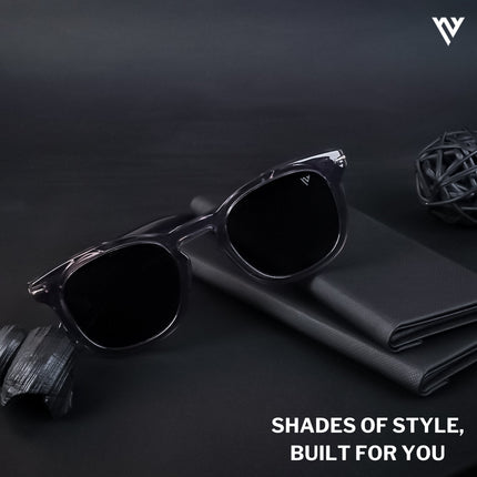 Galactic Glam | Grey Wayfarer Polarized Sunglasses - PMG4191