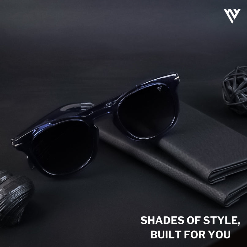 Galactic Glam | Blue Wayfarer Polarized Sunglasses - PMG4190