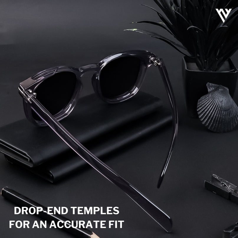 Galactic Glam | Grey Wayfarer Polarized Sunglasses - PMG4191