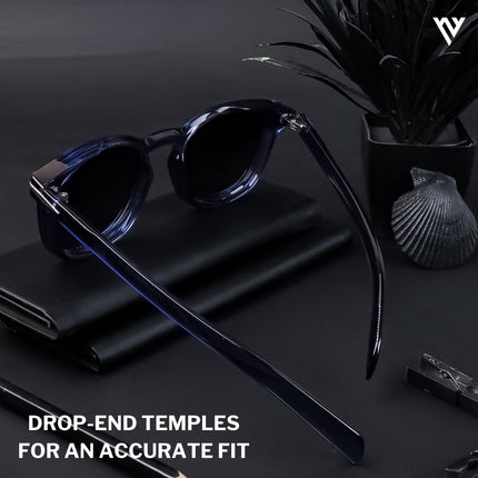 Galactic Glam | Blue Wayfarer Polarized Sunglasses - PMG4190