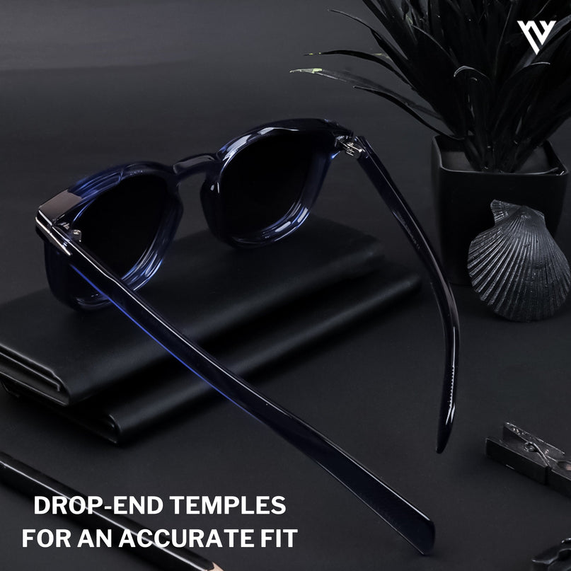 Galactic Glam | Blue Wayfarer Polarized Sunglasses - PMG4190