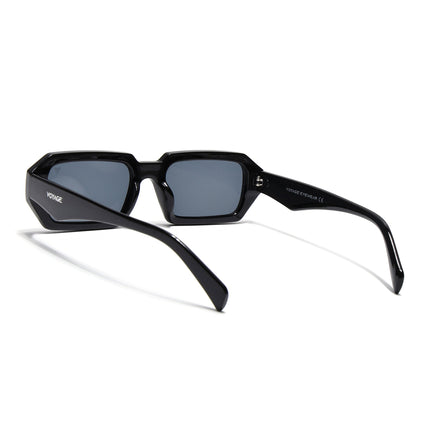 Rectangle Sunglasses for Men & Women (Grey Lens | Black Frame - MG7344)