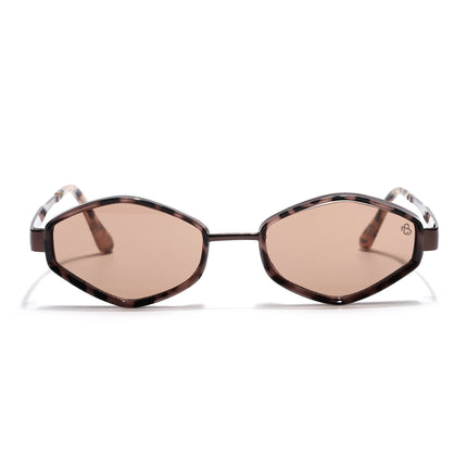 Eyejack Demi Brown Hexagonal Sunglasses for Men & Women (C554CL2230)