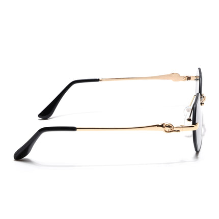 Eyejack Golden Rimless Sunglasses for Men & Women (C565CL2221)