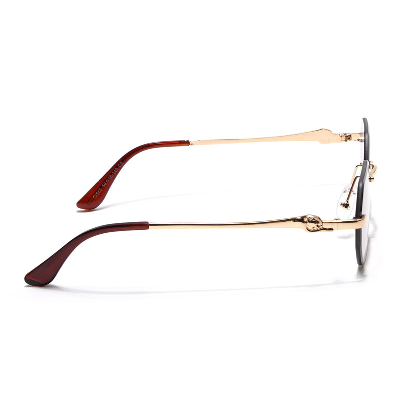 Eyejack Golden Rimless Sunglasses for Men & Women (C565CL2222)