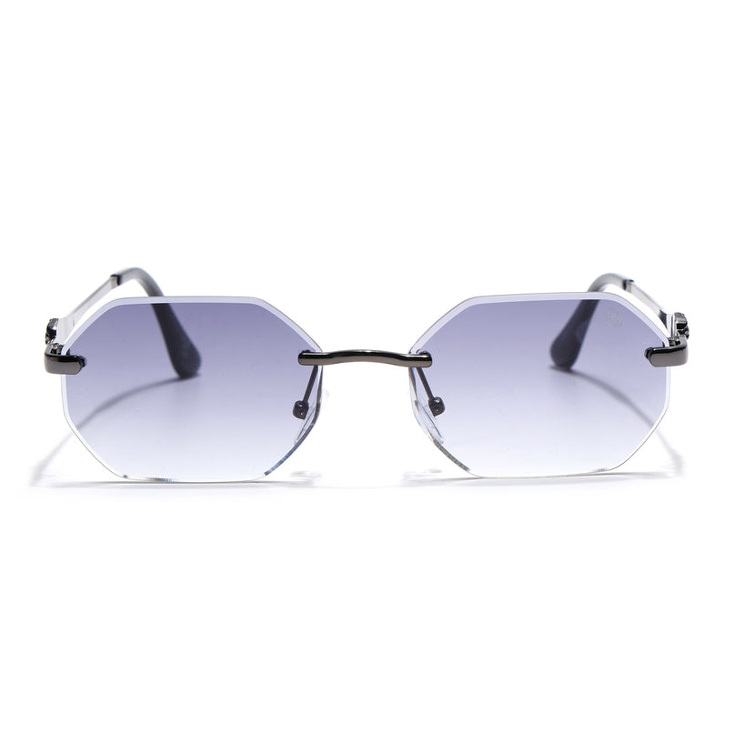 Eyejack Grey Rimless Sunglasses for Men & Women (C565CL2223)