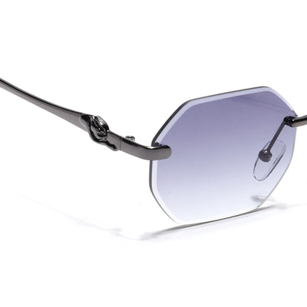 Eyejack Grey Rimless Sunglasses for Men & Women (C565CL2223)
