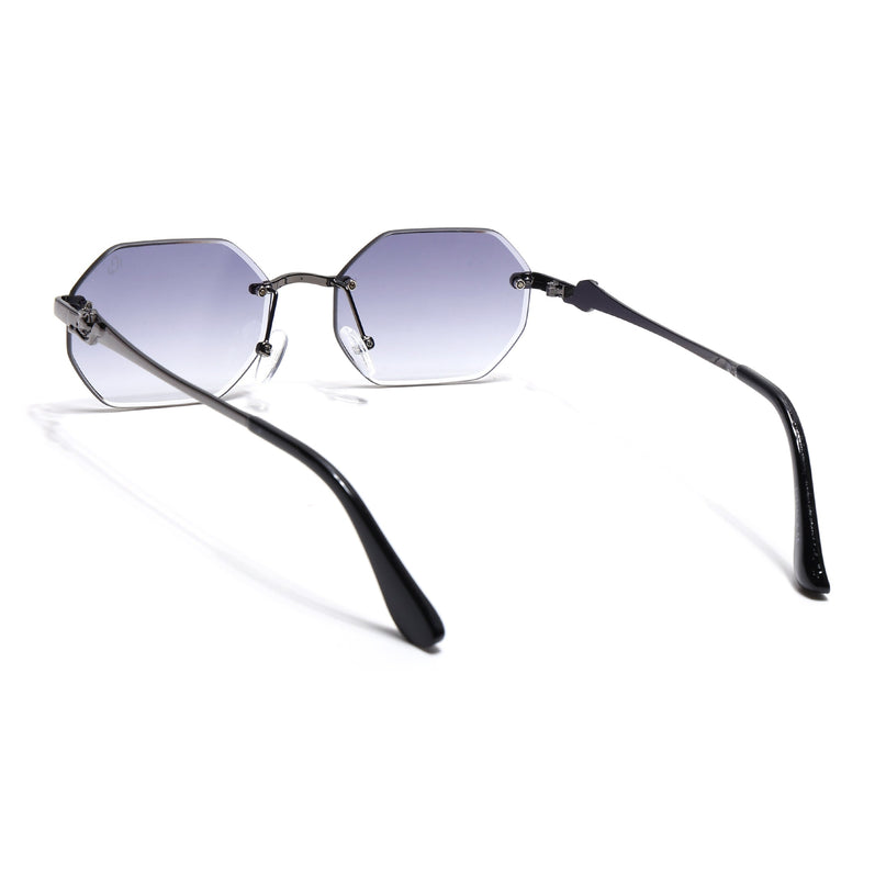 Eyejack Grey Rimless Sunglasses for Men & Women (C565CL2223)