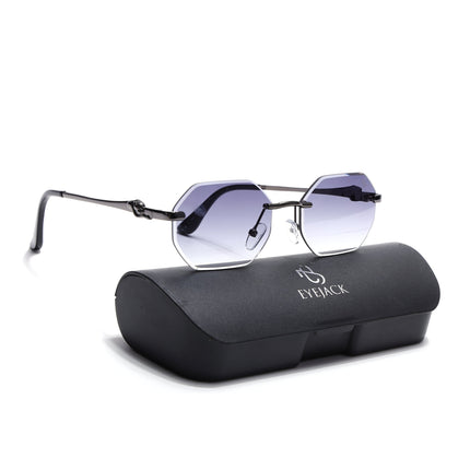 Eyejack Grey Rimless Sunglasses for Men & Women (C565CL2223)