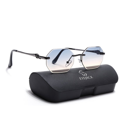 Eyejack Grey Rimless Sunglasses for Men & Women (C565CL2224)