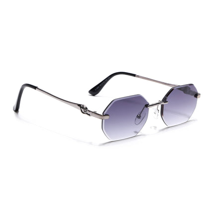 Eyejack Silver Rimless Sunglasses for Men & Women (C565CL2225)