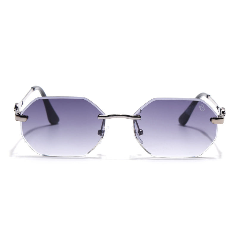 Eyejack Silver Rimless Sunglasses for Men & Women (C565CL2225)