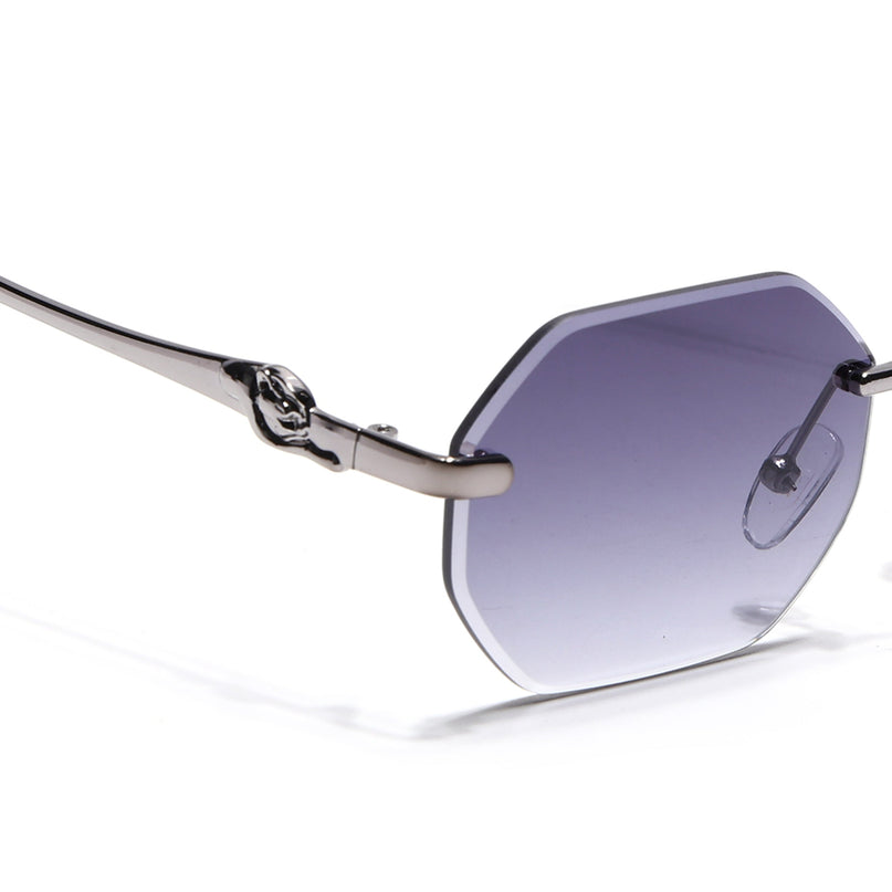 Eyejack Silver Rimless Sunglasses for Men & Women (C565CL2225)
