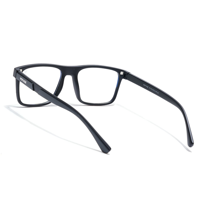 Voyage Black Wayfarer Eyeglasses for Men & Women (CL002FMG8586)