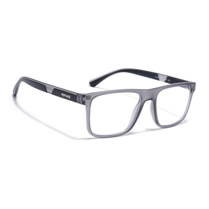 Voyage Grey Wayfarer Eyeglasses for Men & Women (CL002FMG8587)