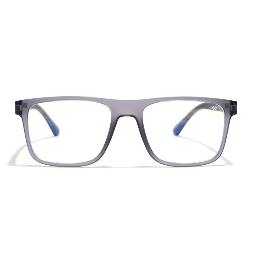 Voyage Grey Wayfarer Eyeglasses for Men & Women (CL002FMG8587)