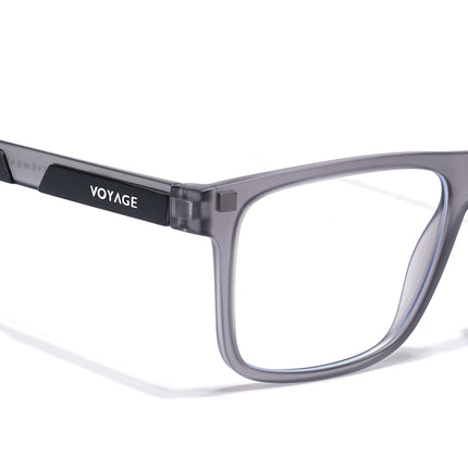 Voyage Grey Wayfarer Eyeglasses for Men & Women (CL002FMG8587)