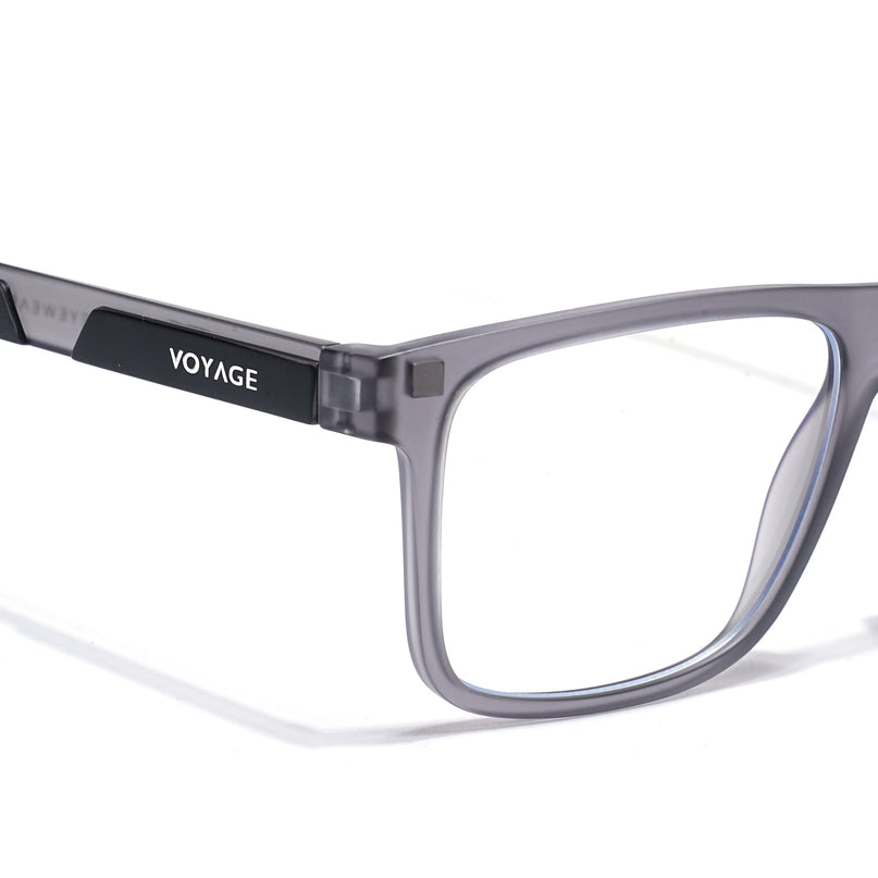 Voyage Grey Wayfarer Eyeglasses for Men & Women (CL002FMG8587)