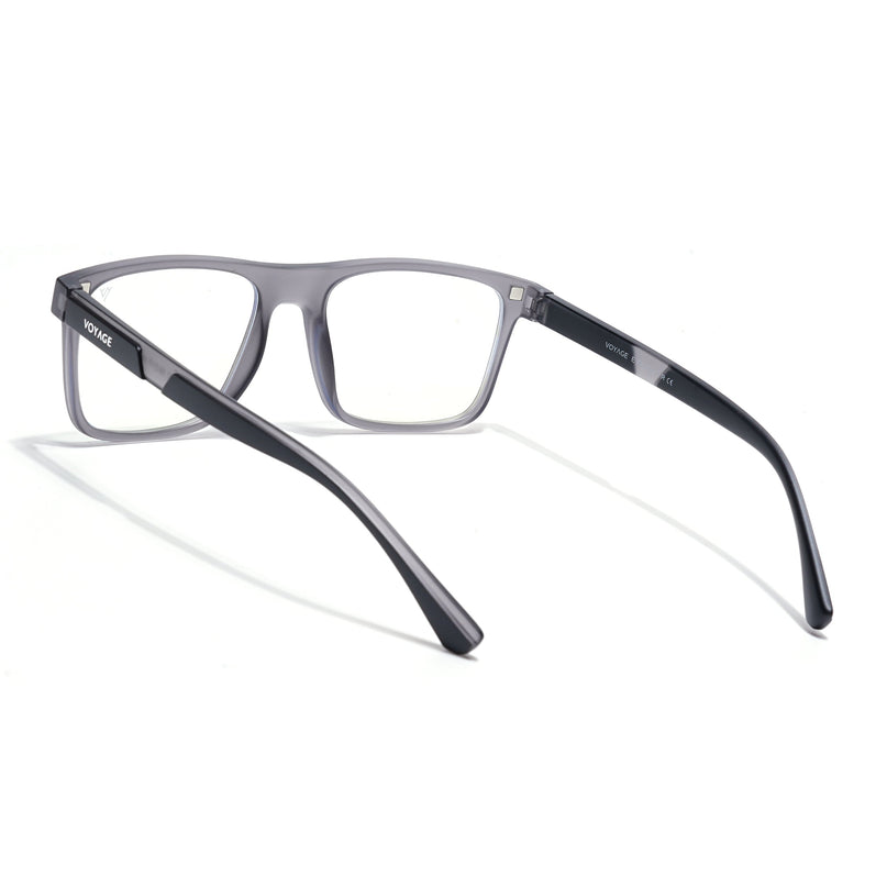Voyage Grey Wayfarer Eyeglasses for Men & Women (CL002FMG8587)