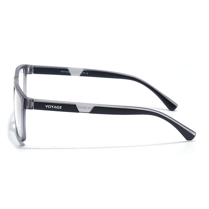 Voyage Grey Wayfarer Eyeglasses for Men & Women (CL002FMG8587)