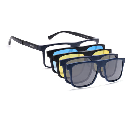 Voyage Blue Wayfarer Eyeglasses for Men & Women (CL002FMG8588)