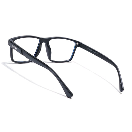 Voyage Black Rectangle Eyeglasses for Men & Women (CL003FMG8625)